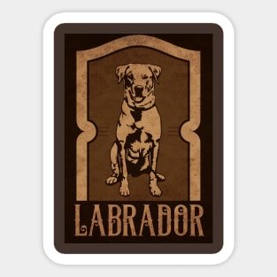 Chocolat Labrador Vintage Sticker